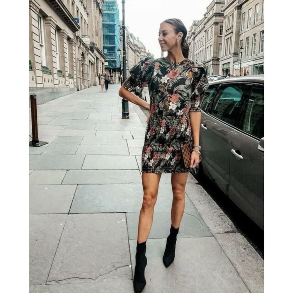 Rebecca Minkoff Geneva Dress Smocked Floral Print Dress. Sz XL
